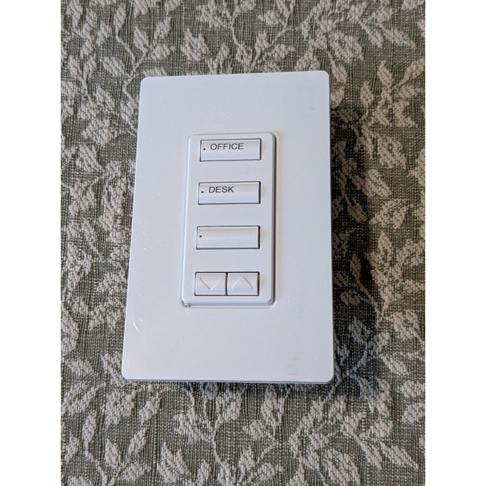 Lutron HomeWorks QS HQWD-W6BRL-WH Wired seeTouch Keypad 3-Button With Up/Down